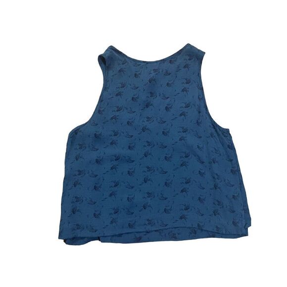 Free People Look Through Keyhole Crinkle Tank in Indigo sz small - Picture 7 of 8